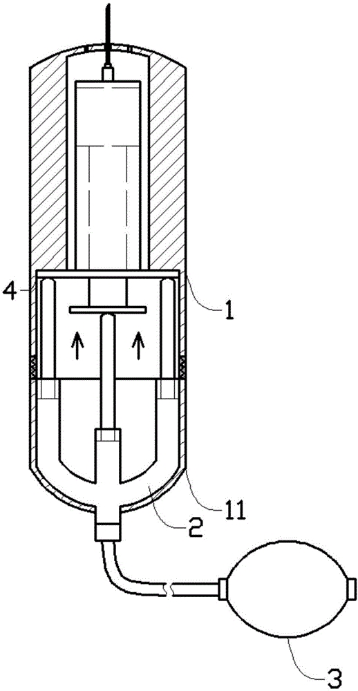 Airbag type constant-speed automated injection device