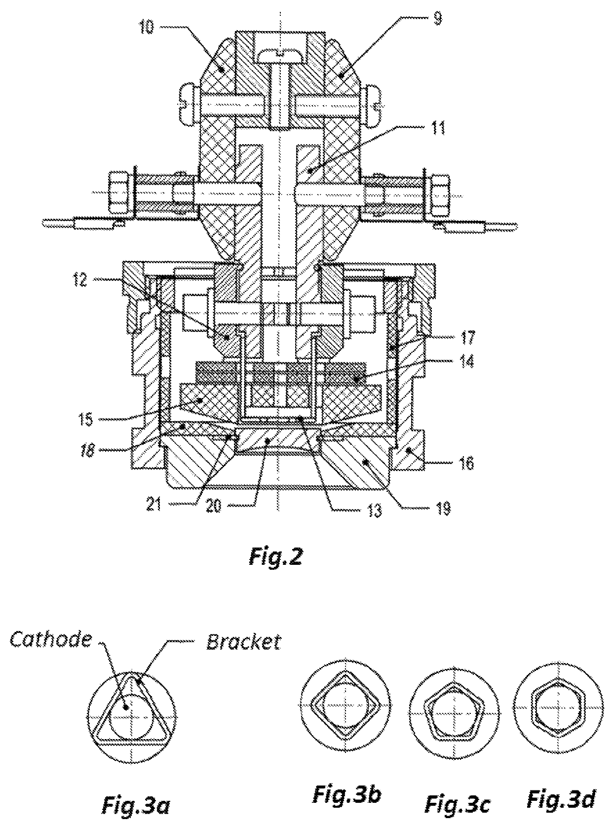 Axial electron gun