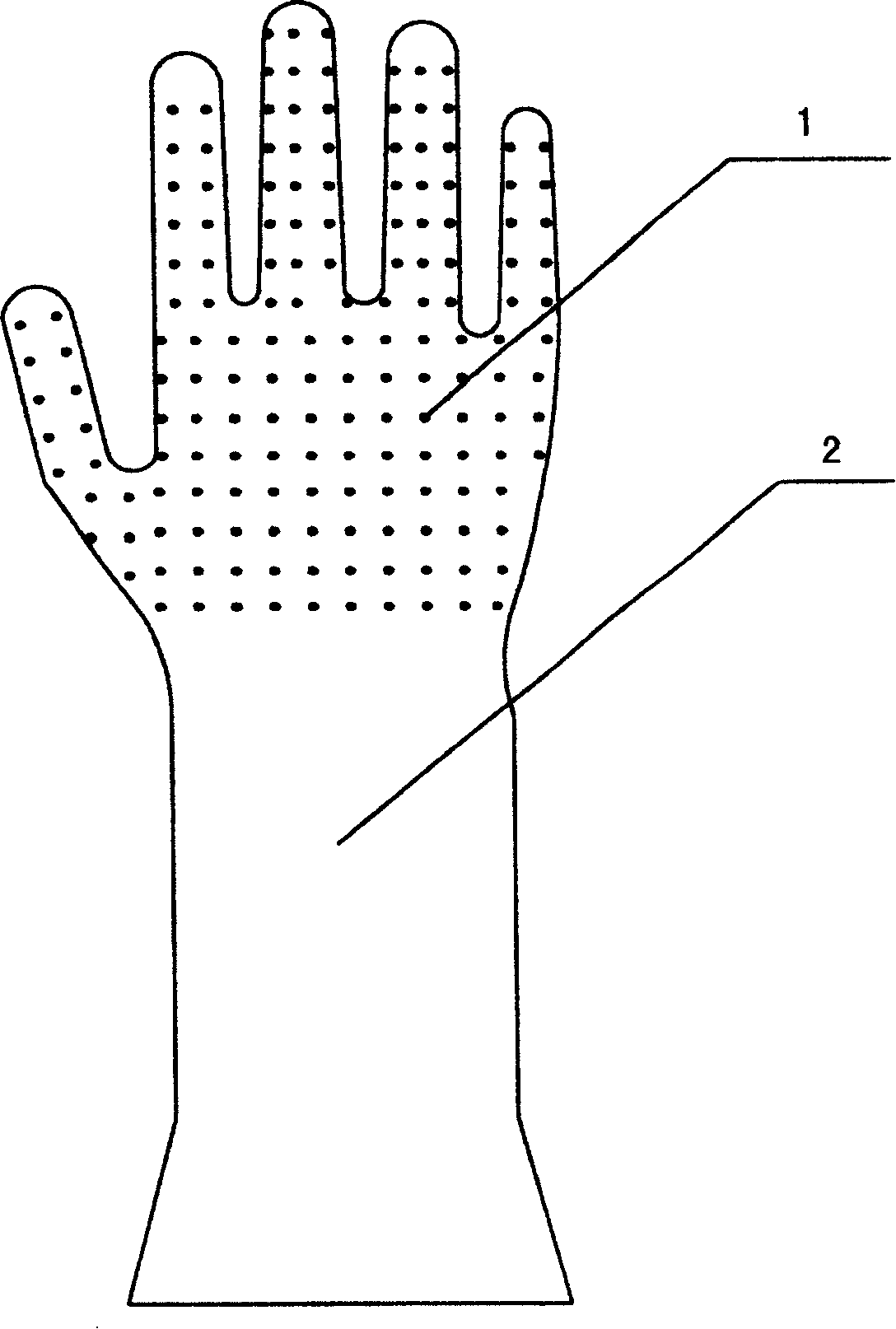 Ceramic hand model suitable for acrylonitrile butadiene glove production and its making method