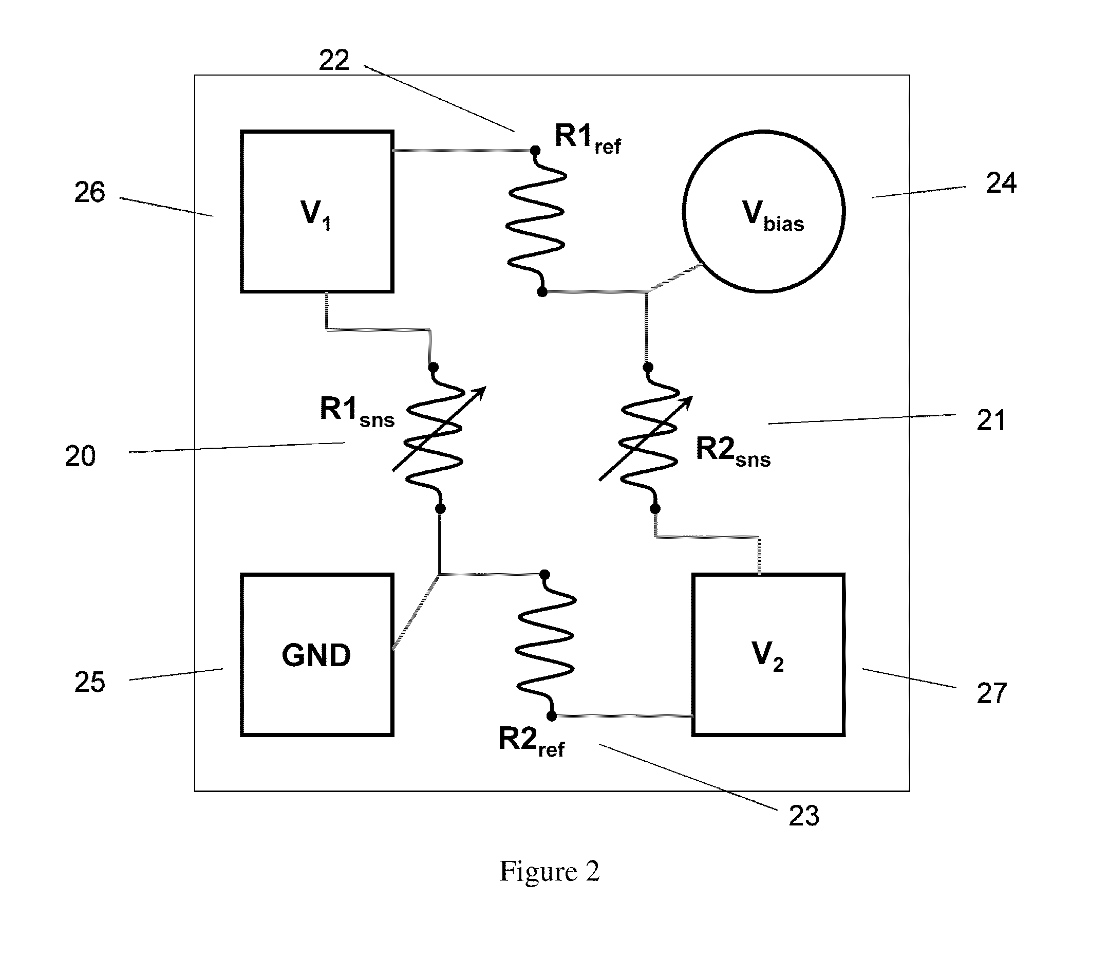 Single-chip referenced full-bridge magnetic field sensor