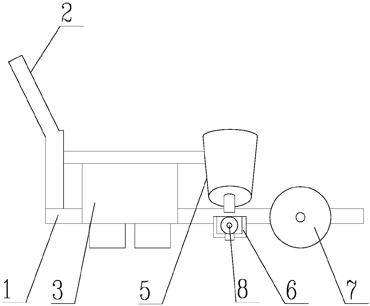 A vehicle-mounted road partial repair equipment