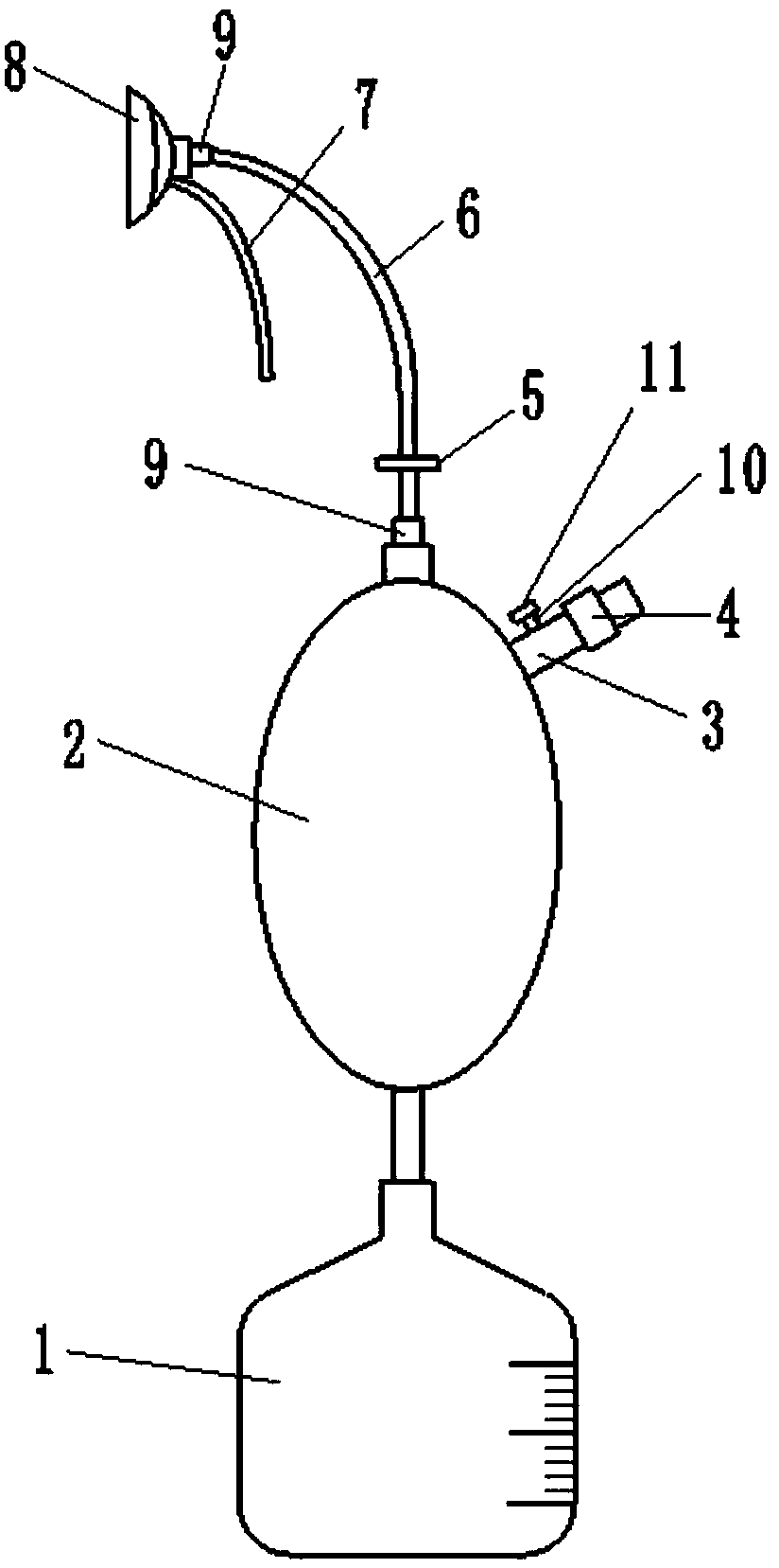 Leaked urine collecting and draining device