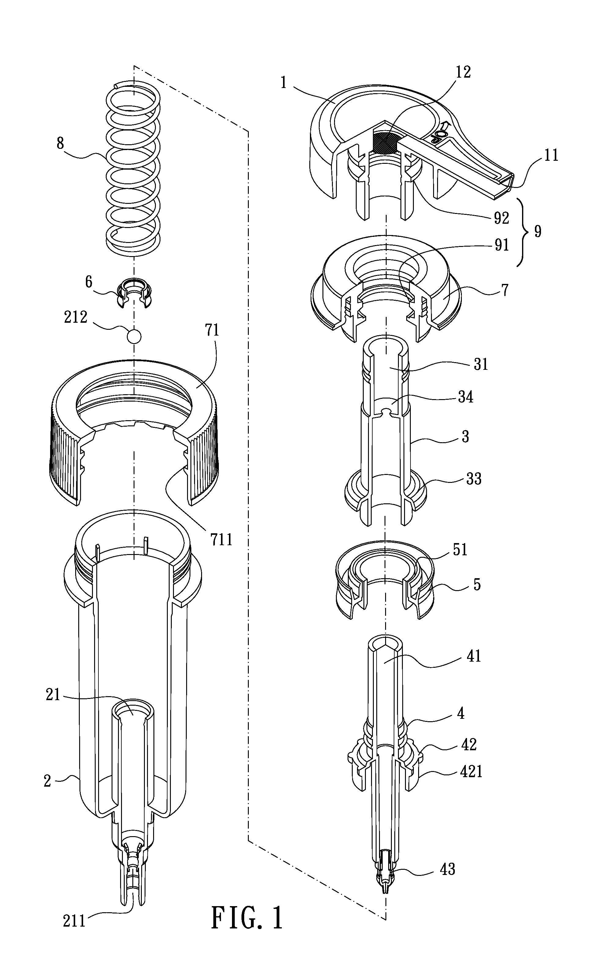 Foam dispensing device