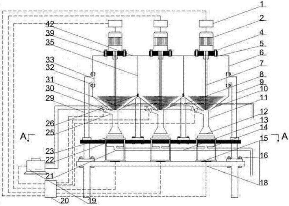 A round cake laver dehydration weighing automatic blanking forming device and forming method thereof