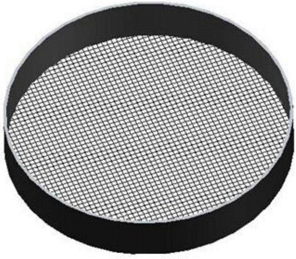 A round cake laver dehydration weighing automatic blanking forming device and forming method thereof