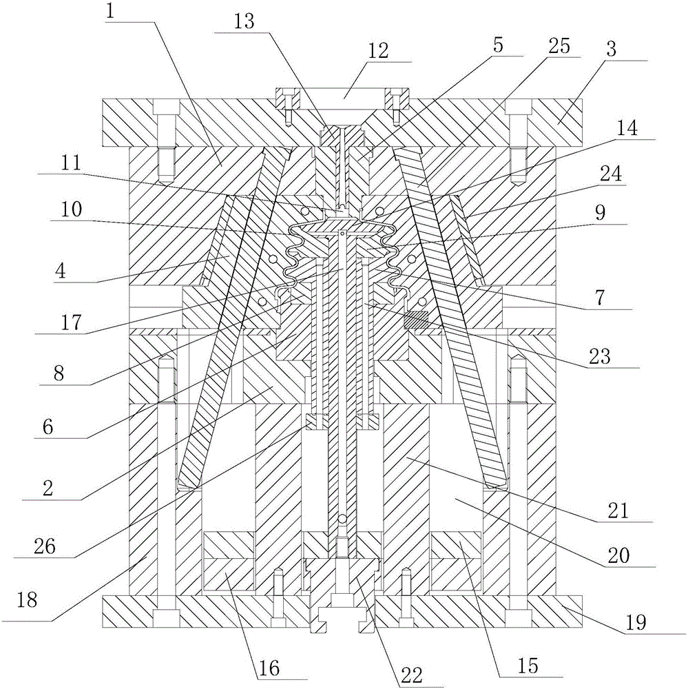 Automatic-ejecting-out injection mold for dust guard