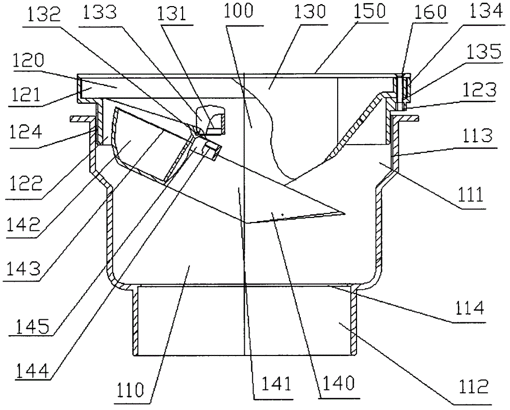 Magnetic sealed tipping bucket type floor drain with better performance and simpler mold, and derivative magnetic sealed tripping bucket type floor drain style sensor