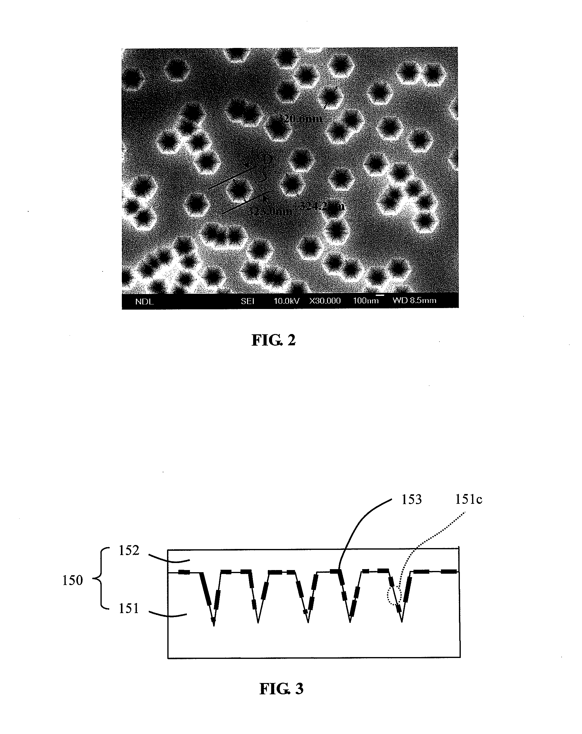 Light-emitting diode with strain-relaxed layer