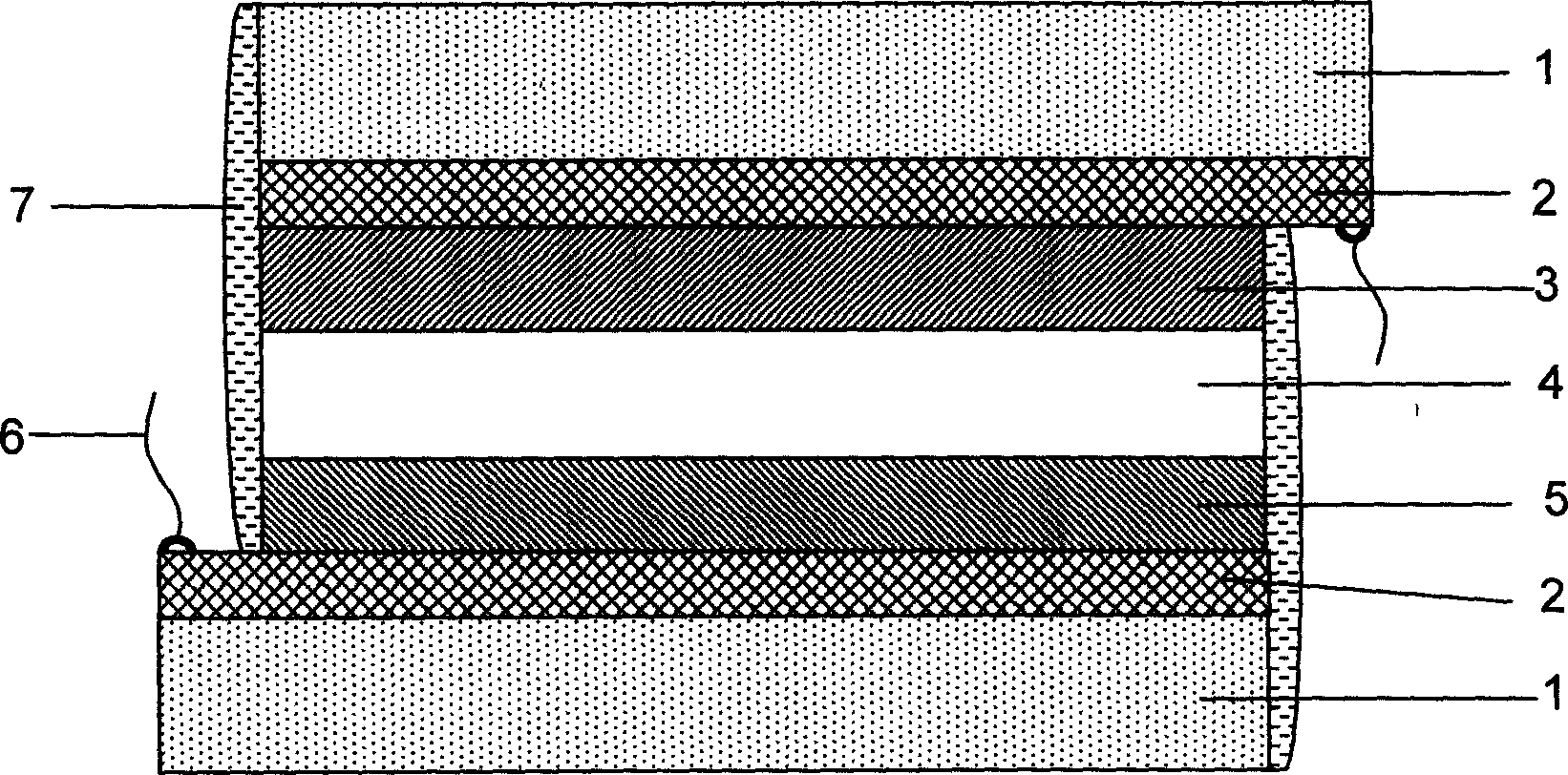 Method for preparing electrochromism glass windows in sandwich type