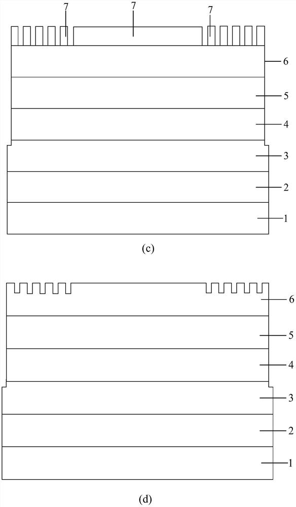 High-aluminum-component nitride ohmic contact device and preparation method thereof