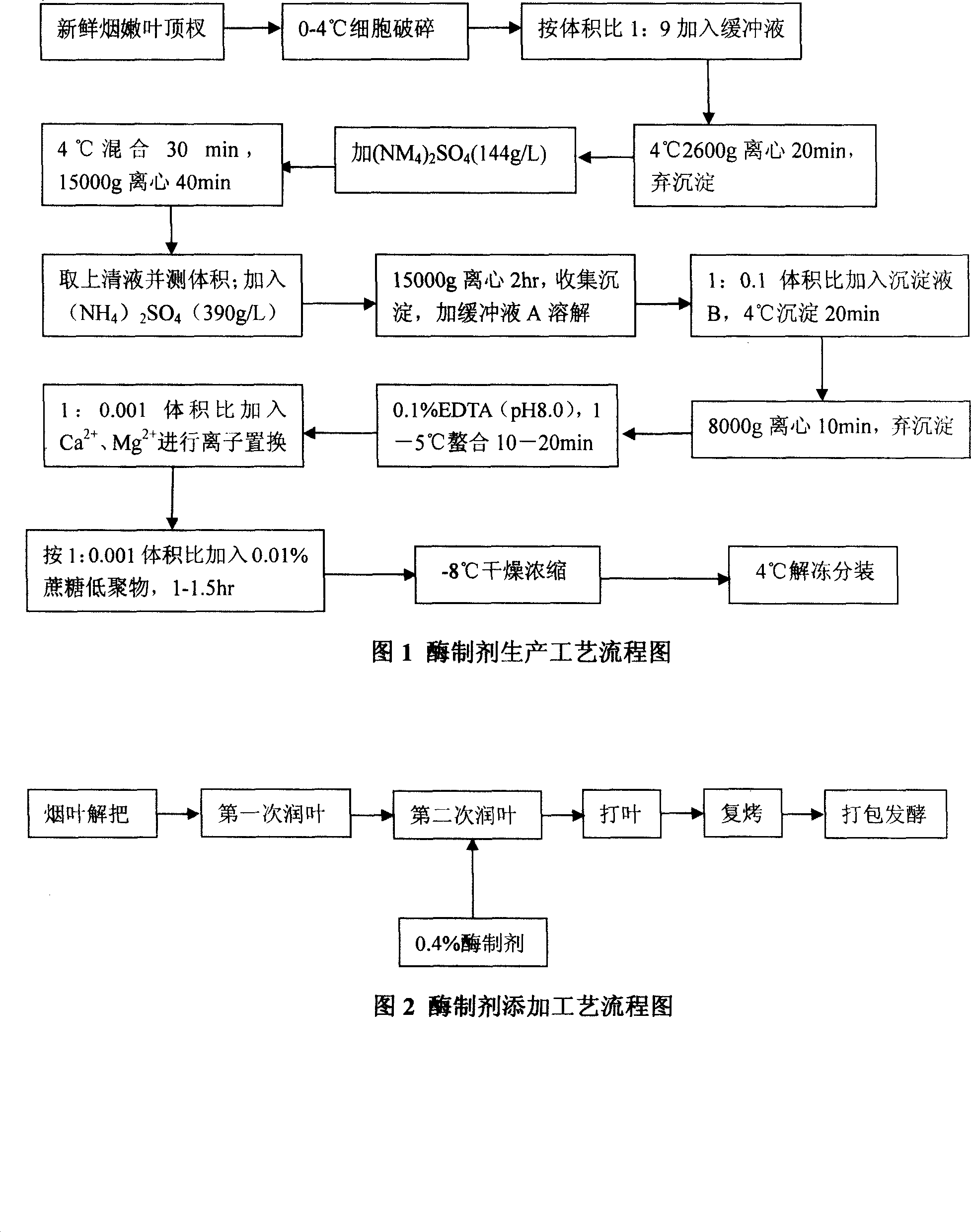 Method for producing tobacco leaf fermenting enzyme preparation