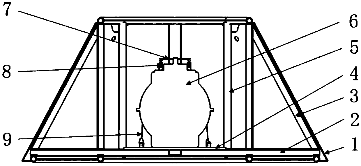 Support device for submarine seismograph placement based on rigid connection