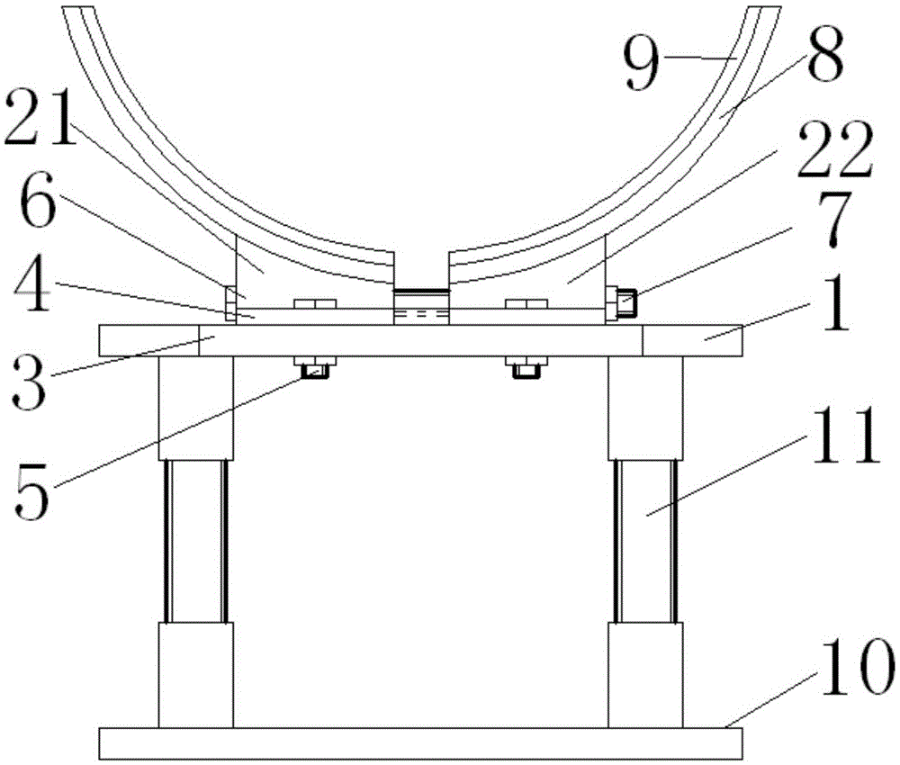 Adjustable support rack for oil pipelines