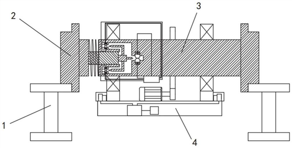 Automatic track spacing detection device and detection method