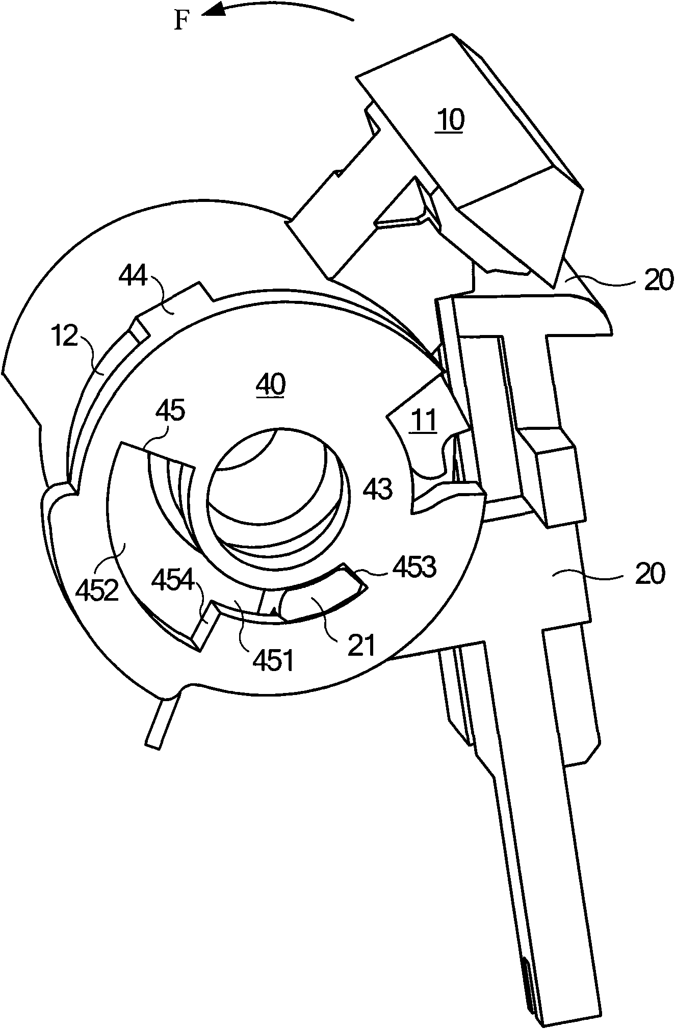 Lock releasing mechanism of residual current operated circuit breaker