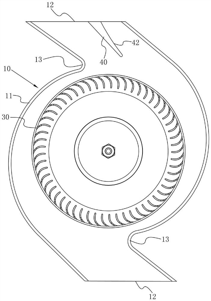 Centrifugal fan with vortex preventing sheets