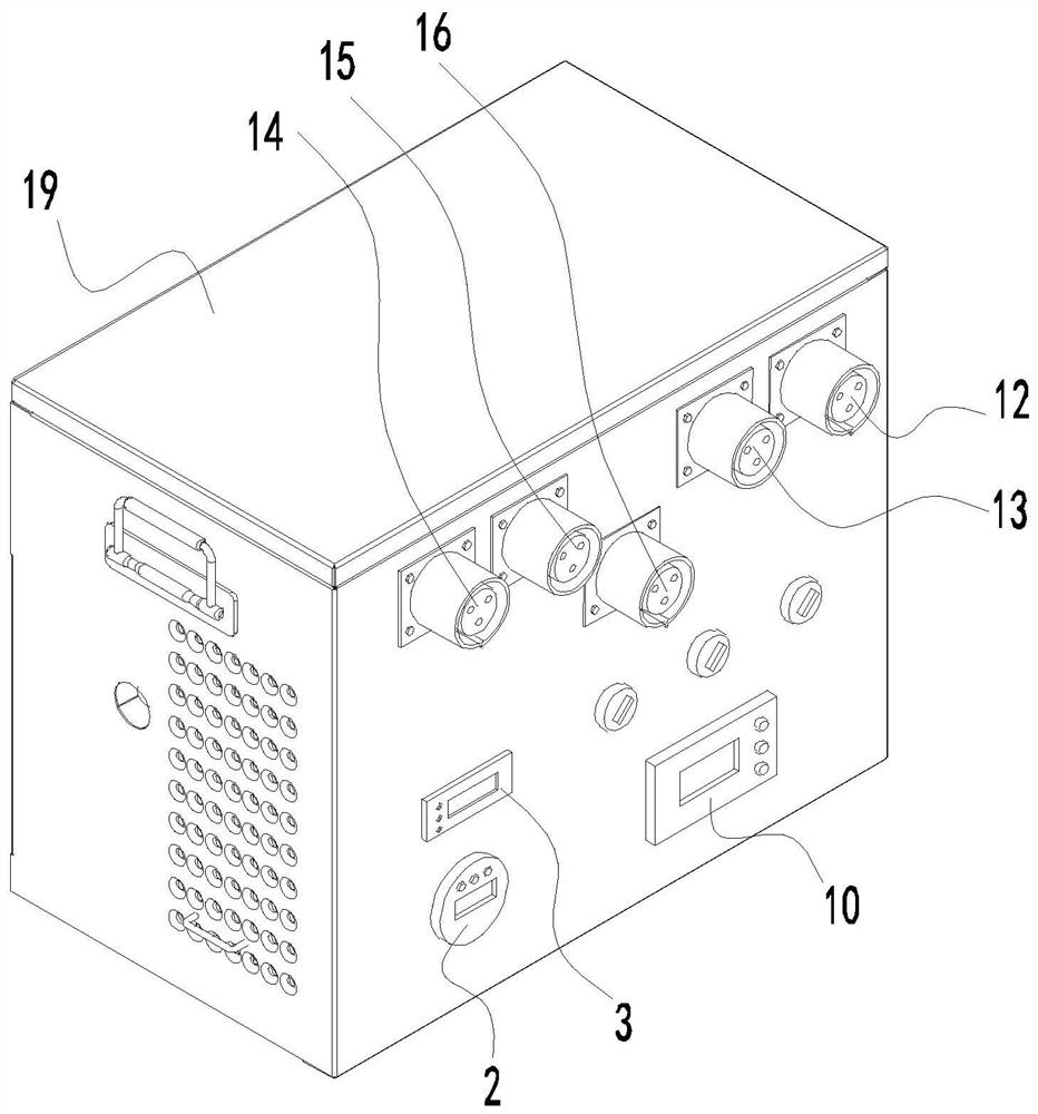 Water pumping equipment inspection device of a chemical defense disinfection vehicle