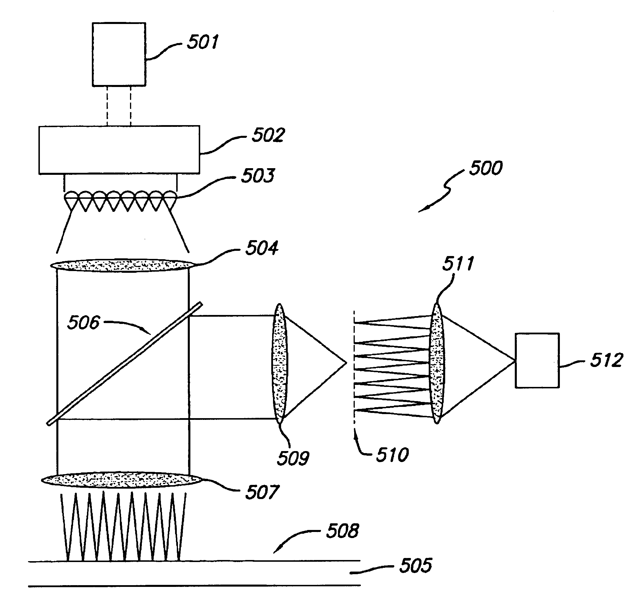 Confocal wafer inspection method and apparatus using fly lens arrangement