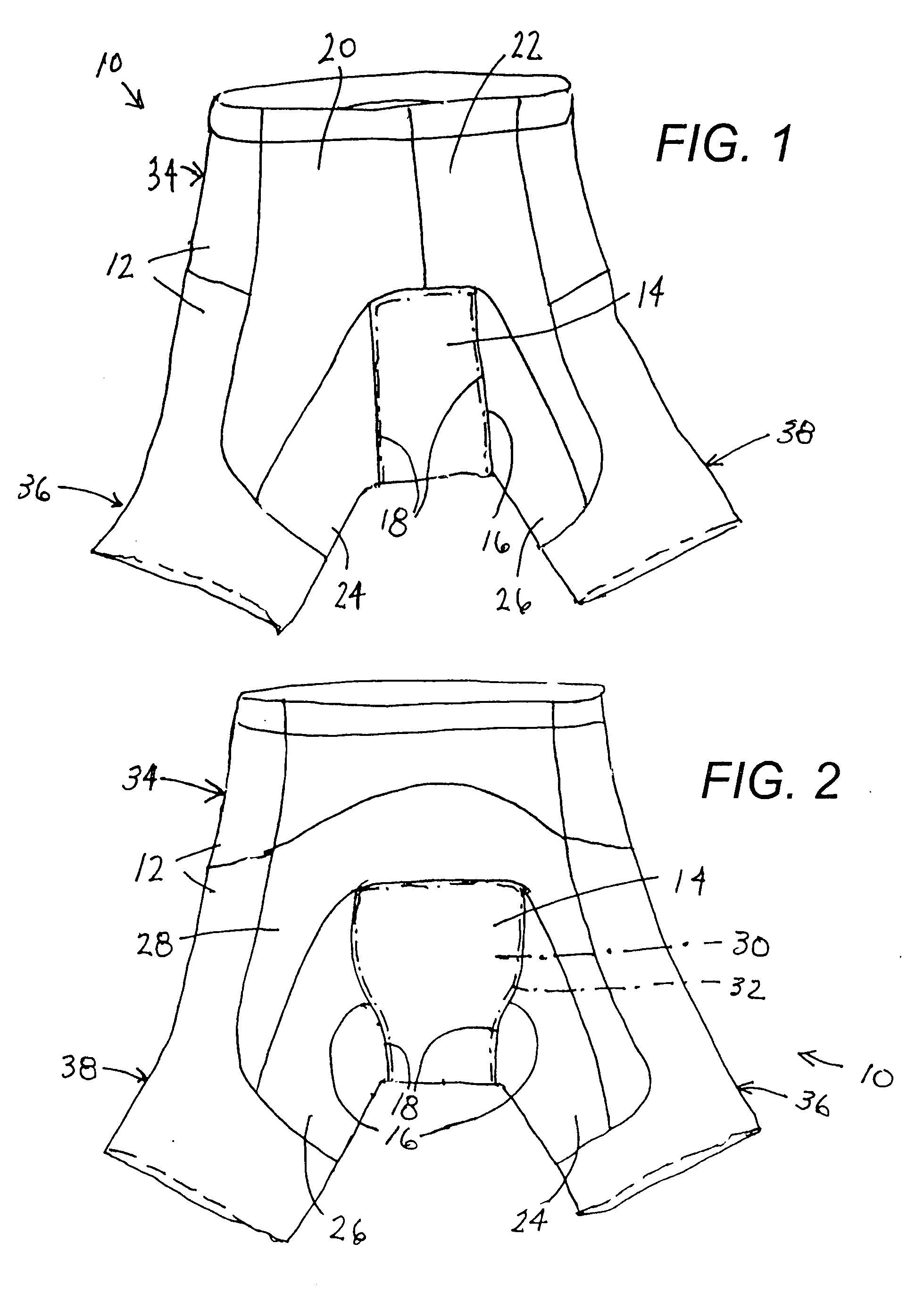 Cycling shorts and associated method of manufacture