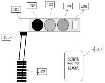 Intelligent traffic projection street lamp