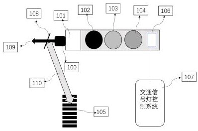 Intelligent traffic projection street lamp