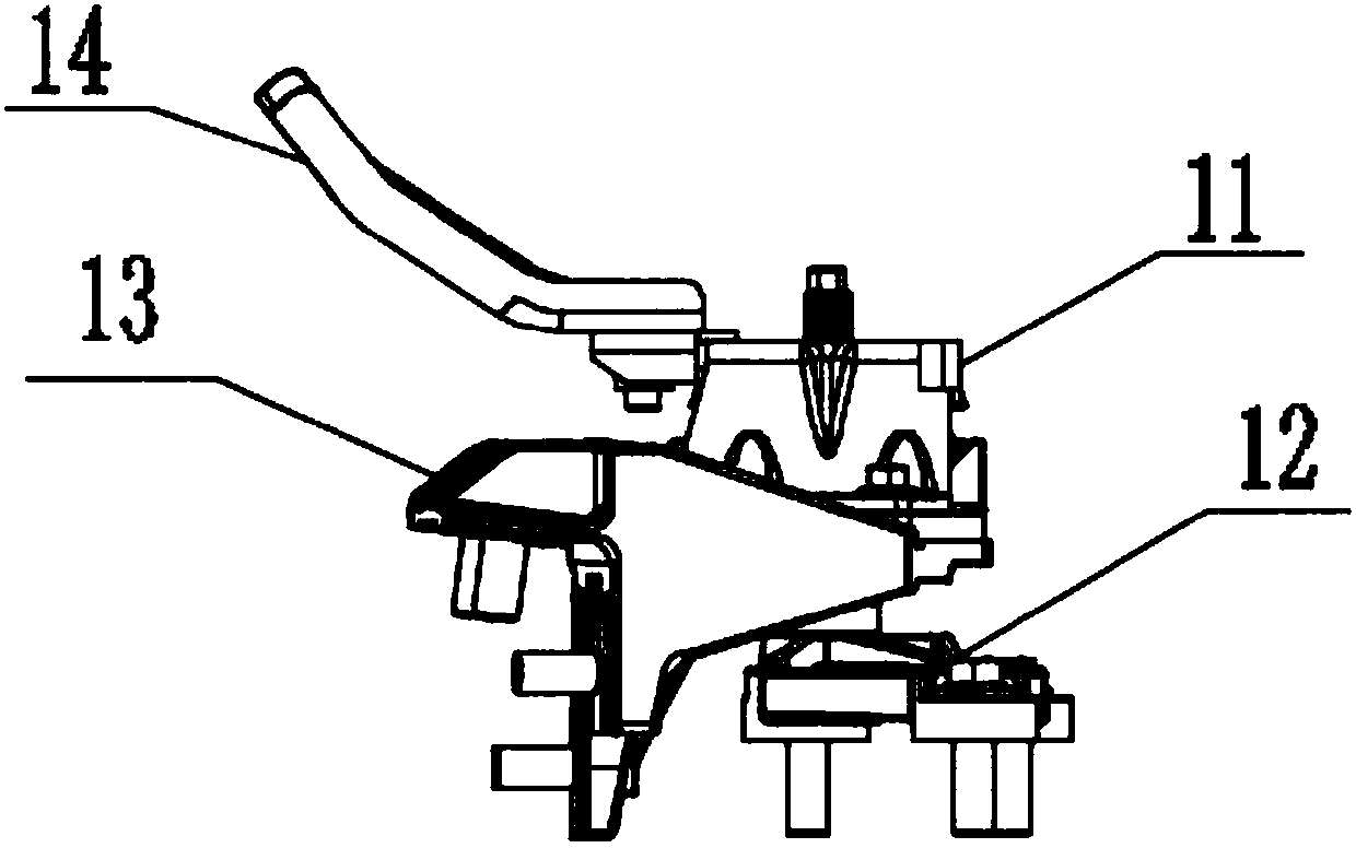 Three-point suspension-mounting system and suspension-mounting method for front-arranged front-driven car power assembly