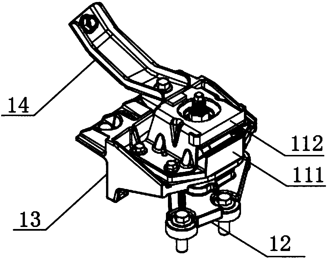 Three-point suspension-mounting system and suspension-mounting method for front-arranged front-driven car power assembly