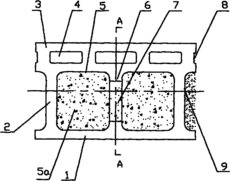 Non-homogeneous concrete composite automatic heat insulation building block
