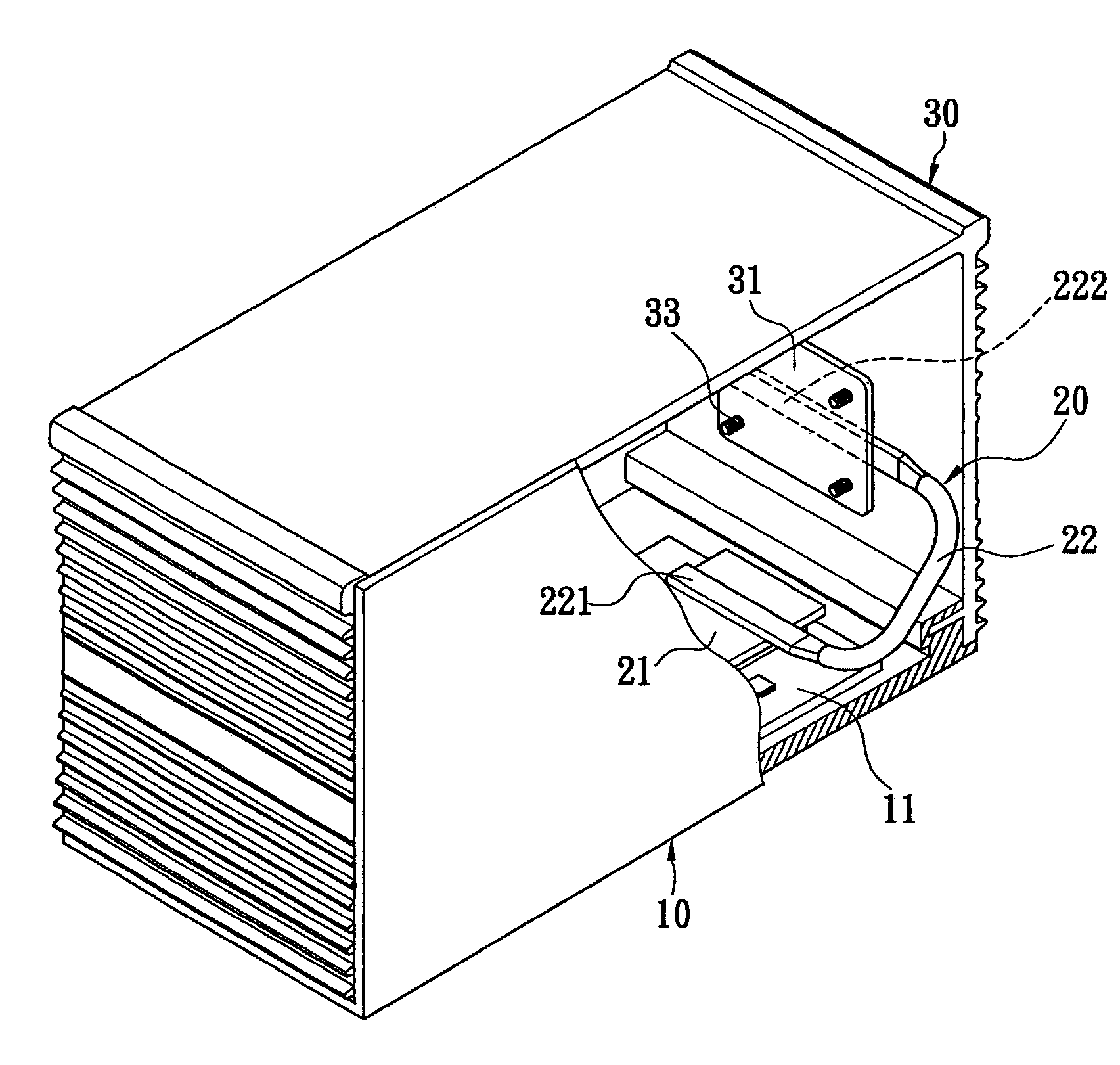 Heat-dissipating casing structure