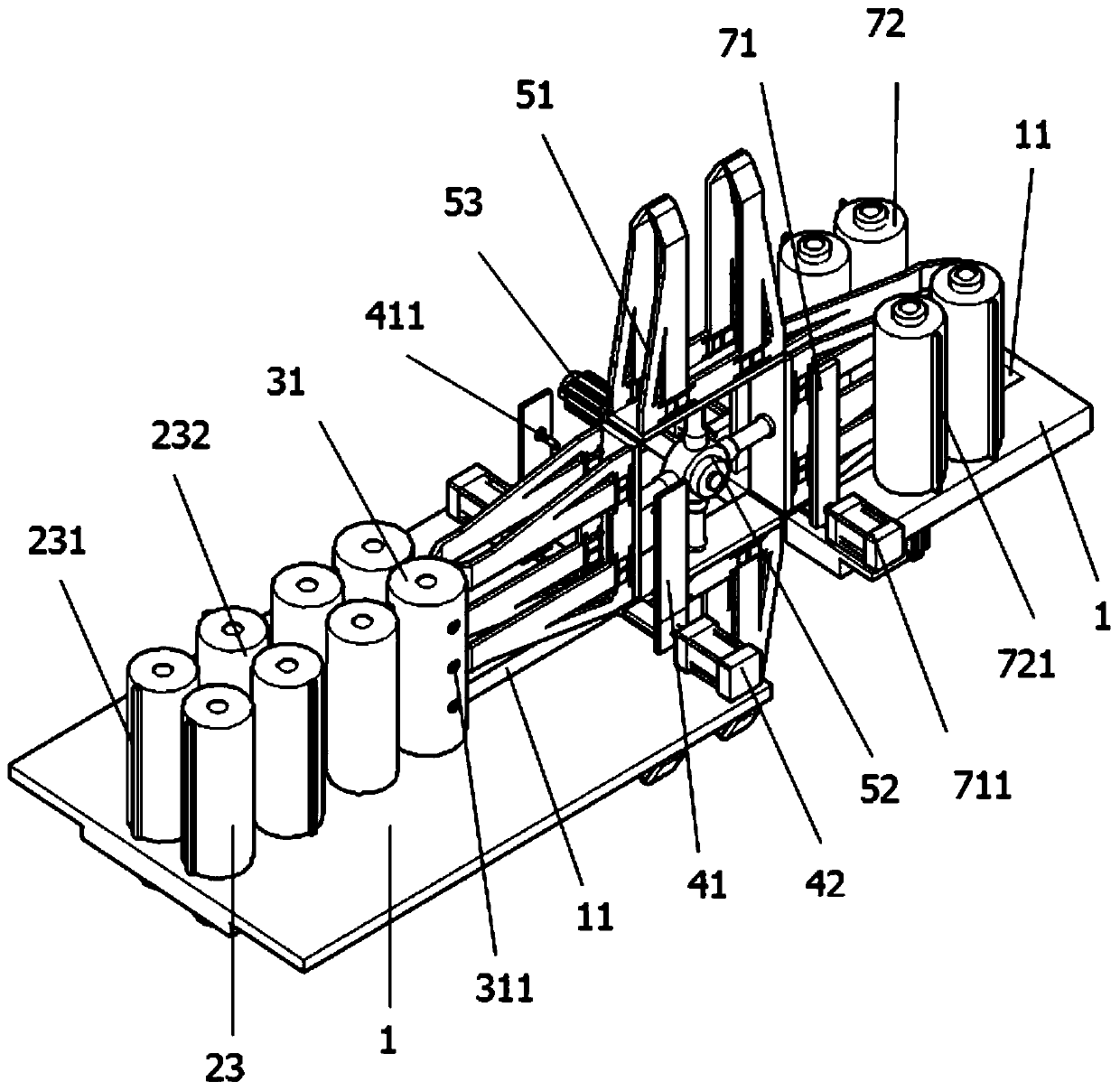 A portable paper bag stringing machine and its stringing method