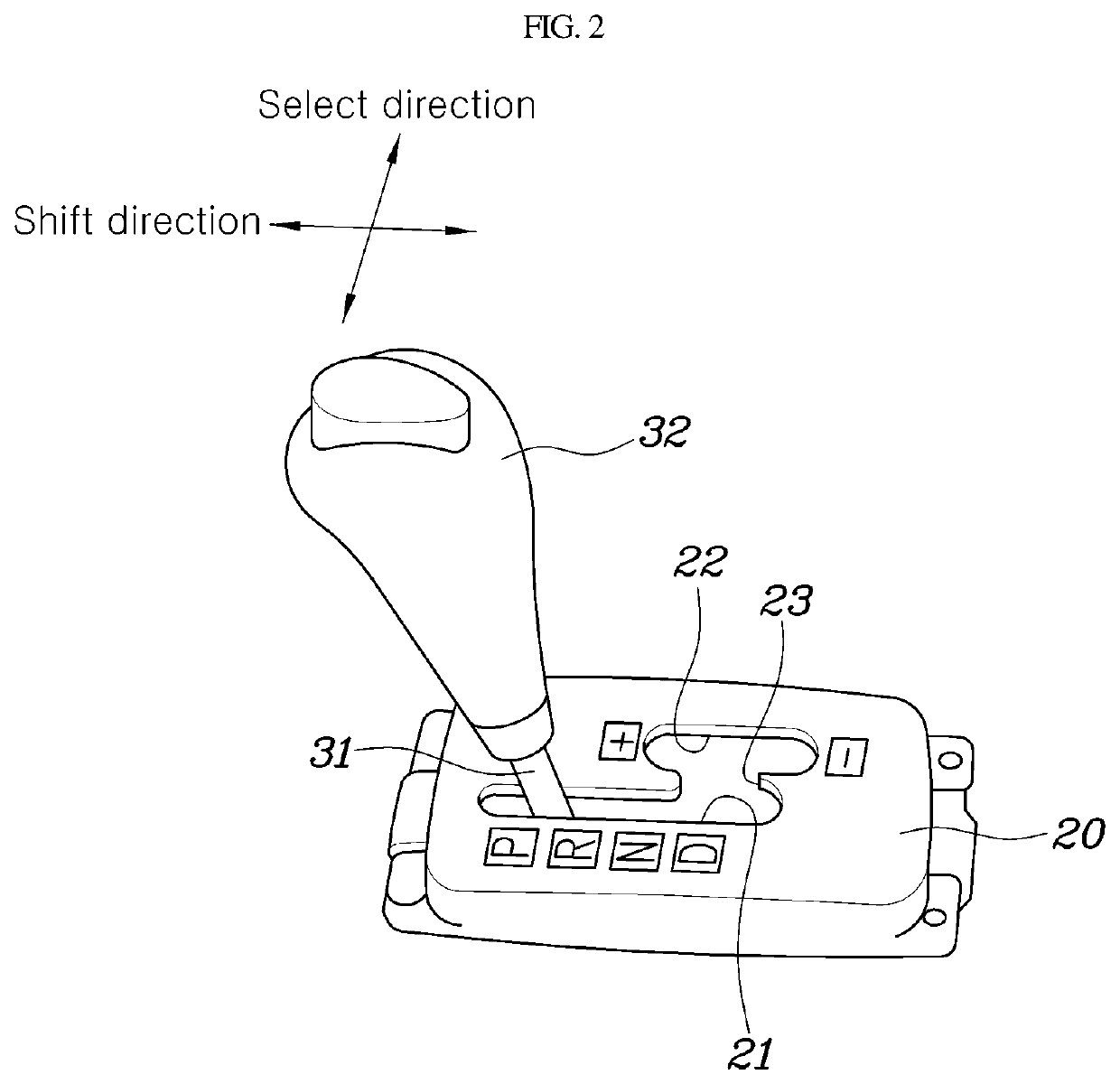 Shift lever assembly for automatic transmission vehicle