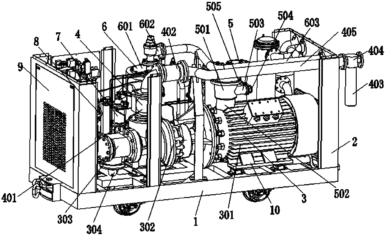 Explosion-proof screw supercharger under coal mine