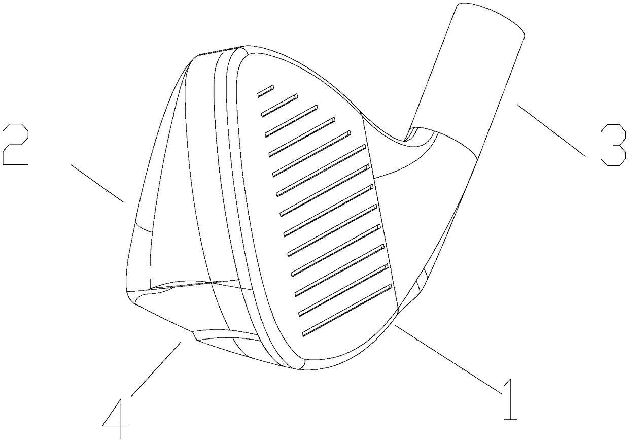 Hollow and smooth titanium-mass forging golf iron head