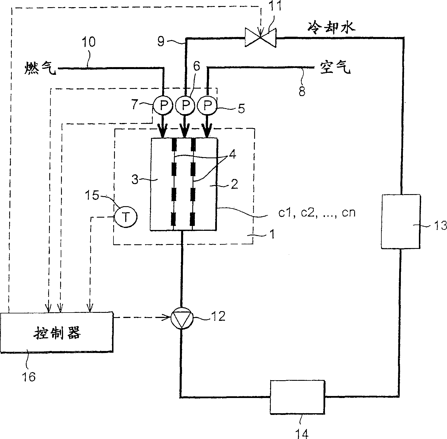 Fuel cell system and its startup control