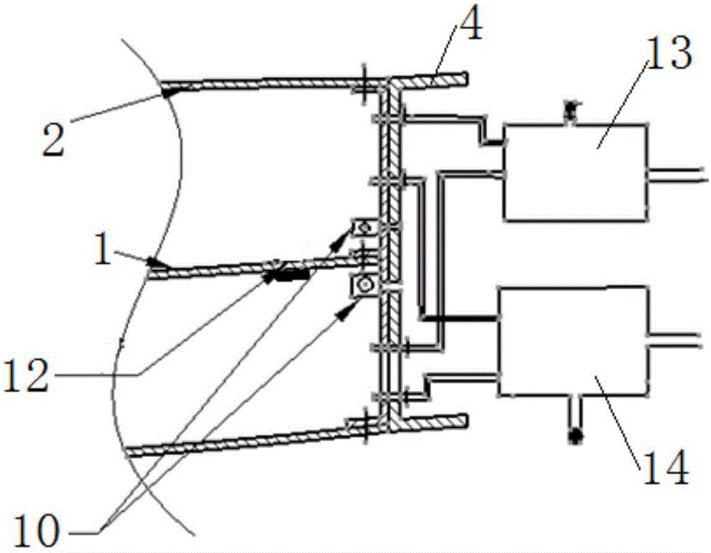 Air intake duct lip deformation structure and air intake duct lip deformation structure control method