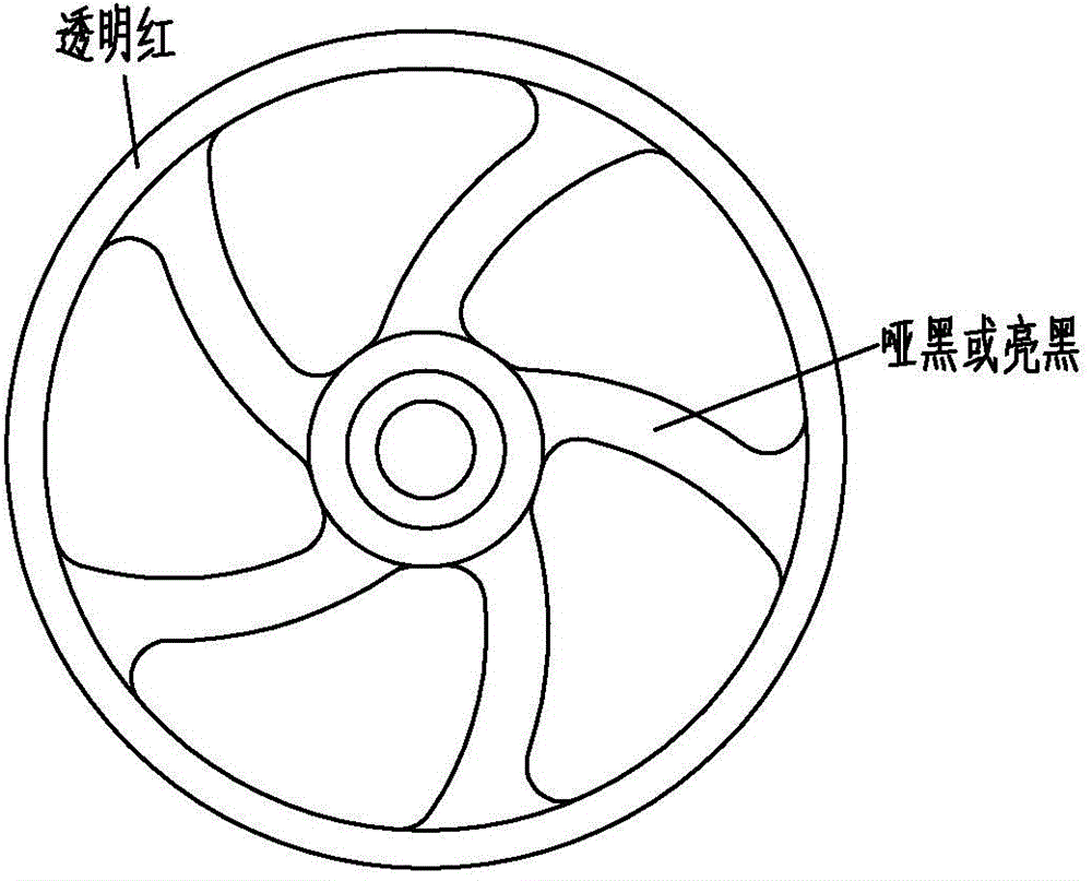 Method for spraying double-color hubs