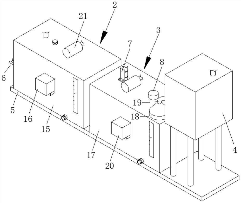 Waste gas cooling treatment equipment for chemical engineering