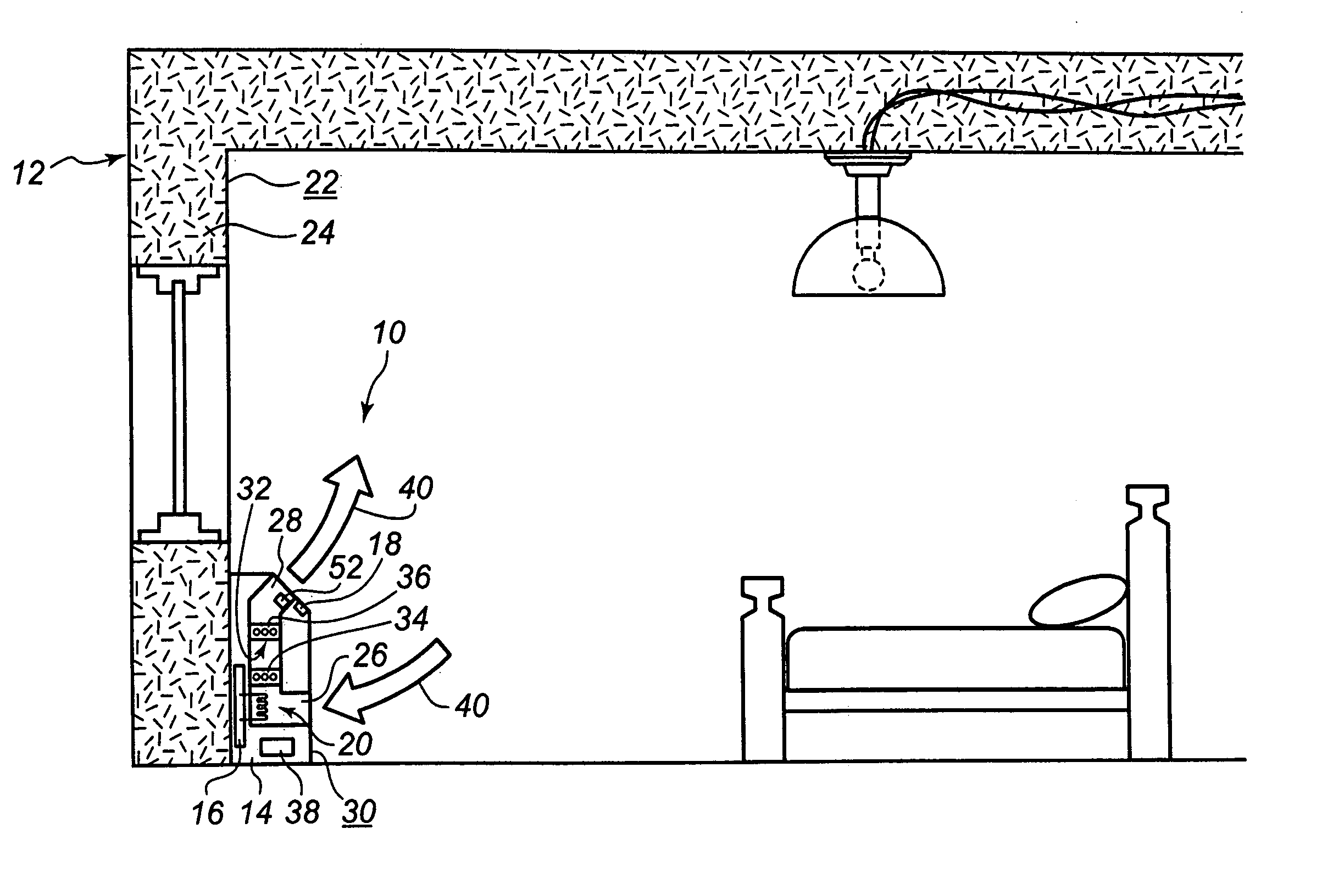 Corona-discharge air mover and purifier for packaged terminal and room air conditioners