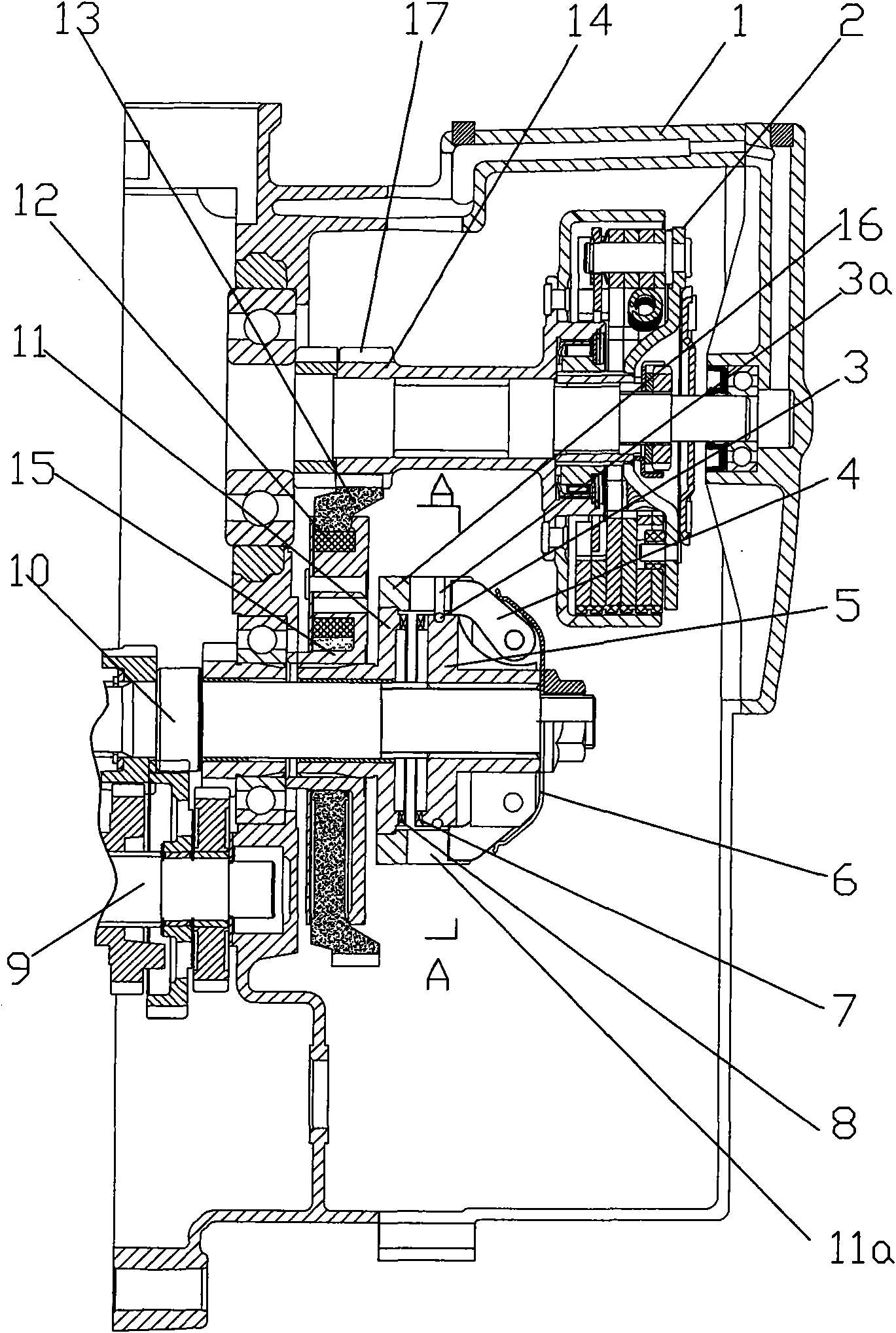 Friction type automatic clutch transmission mechanism of motorcycle