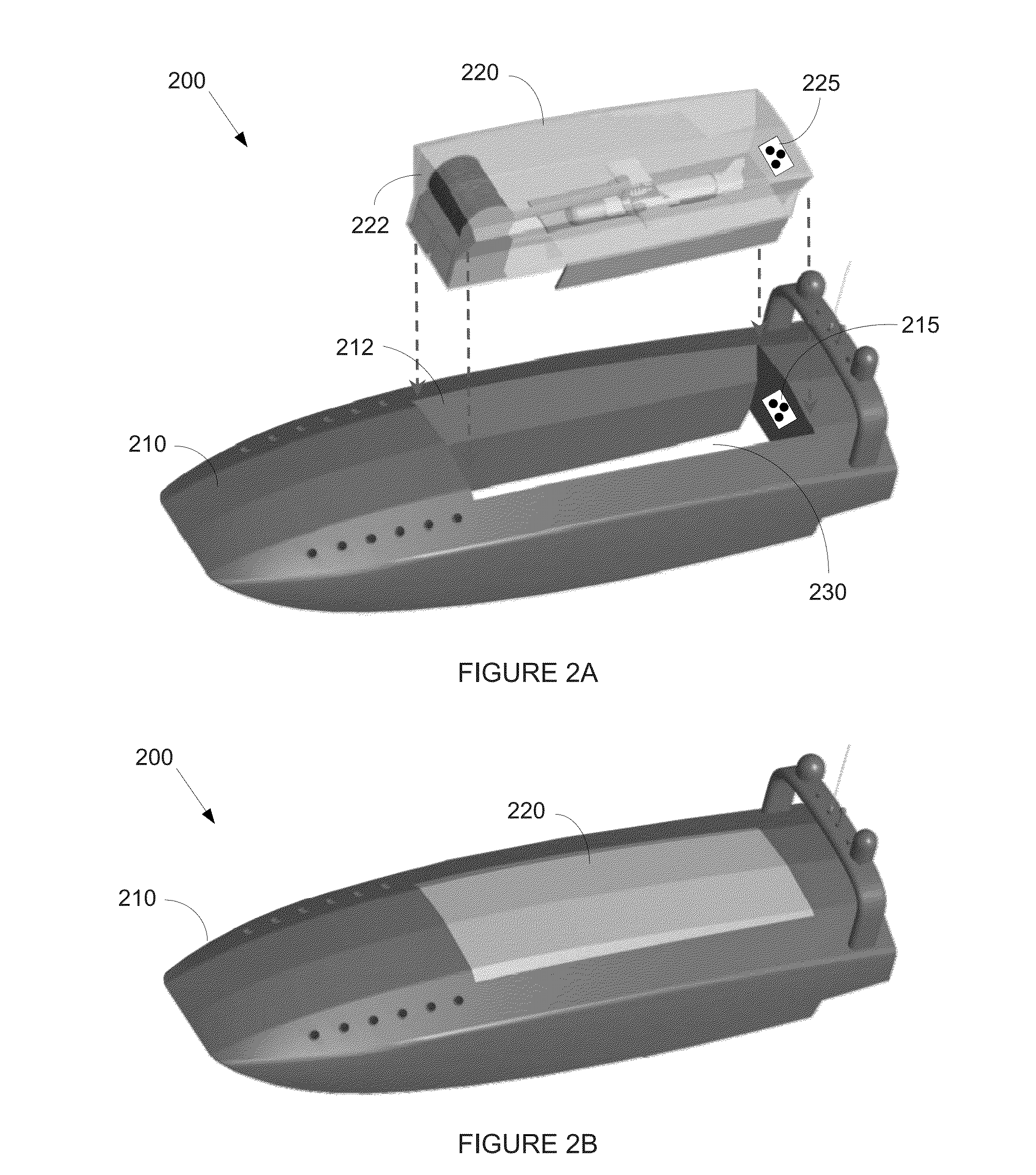 Catamaran surface vessel with removable mission-specific payload module