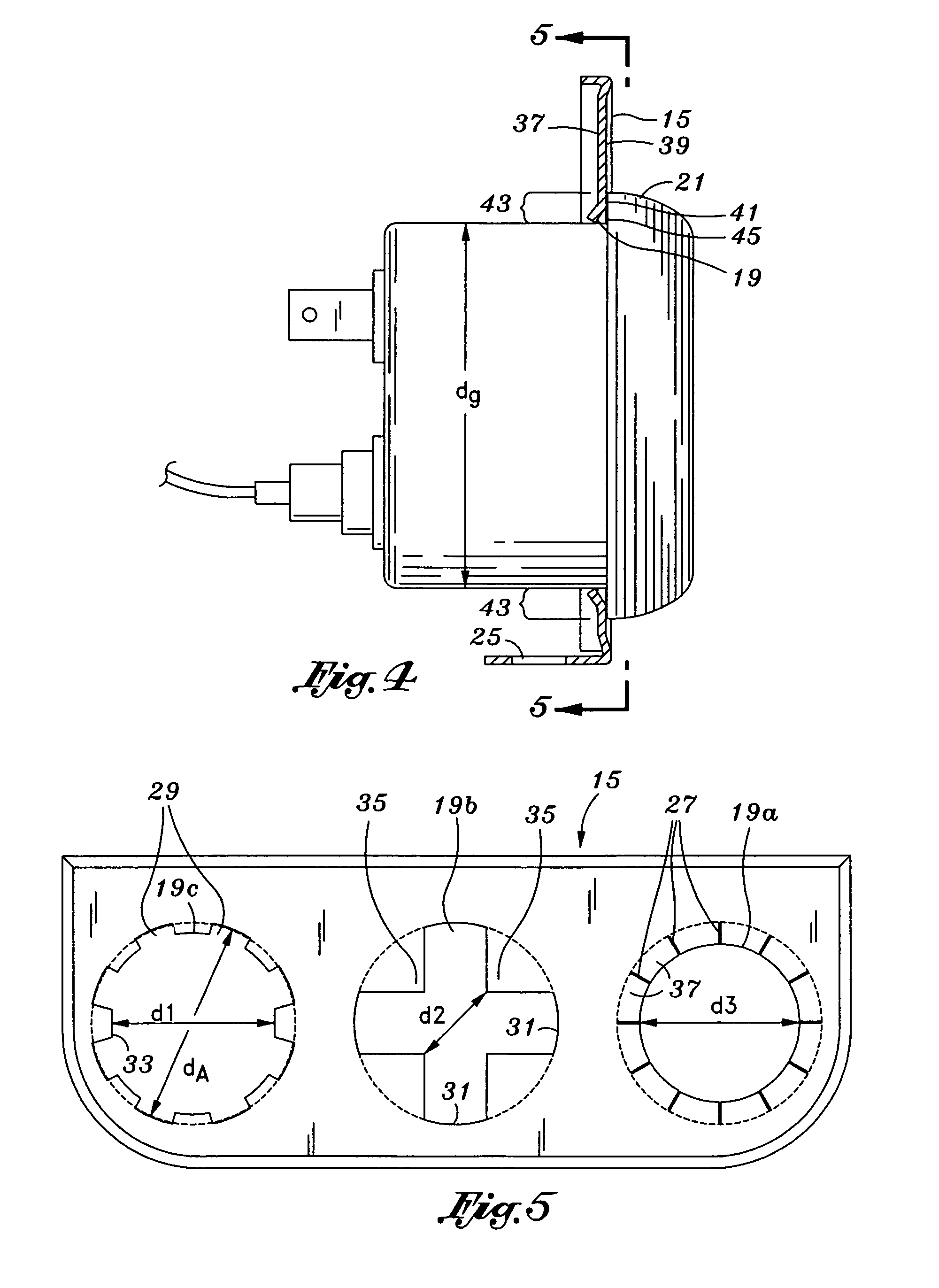 Automotive gauge mounting bracket with frictional fit apertures