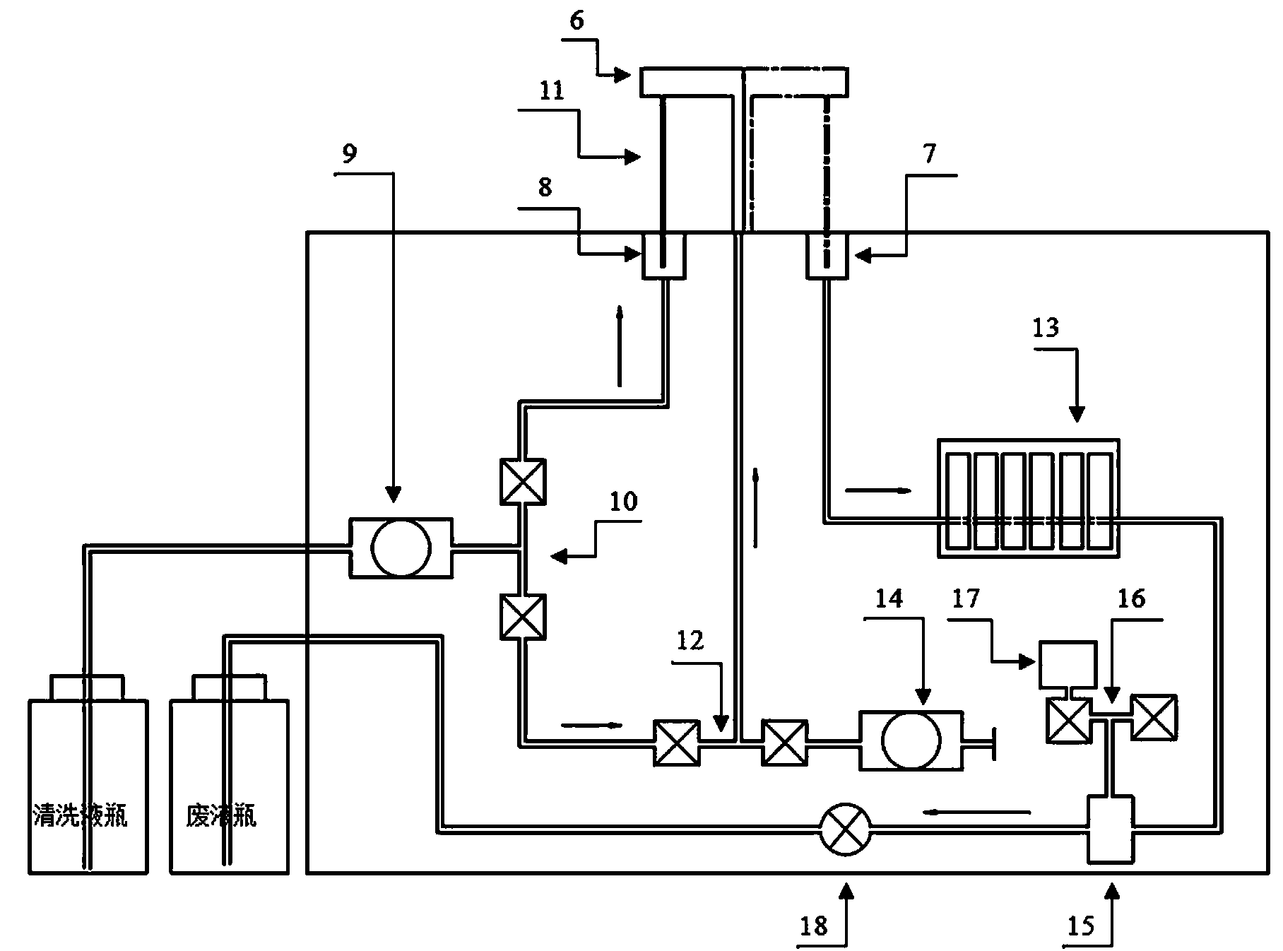 Test instrument for detecting electrolyte item and total carbon dioxide