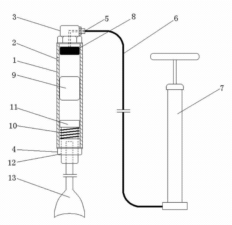 Portable pneumatic impact barrier-breaking pick