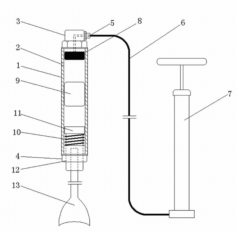 Portable pneumatic impact barrier-breaking pick