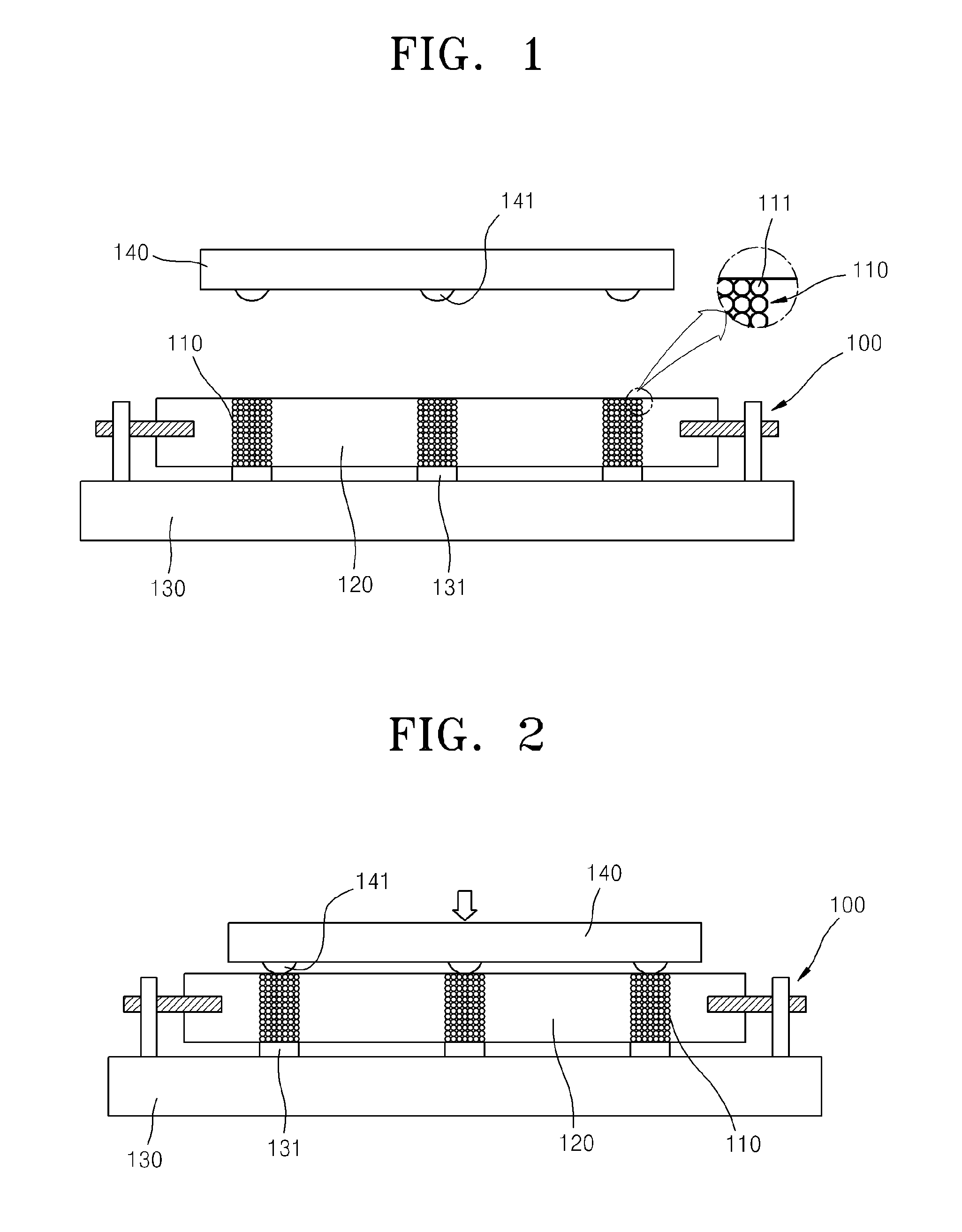 Test socket including conductive particles in which through-holes are formed and method for manufacturing same