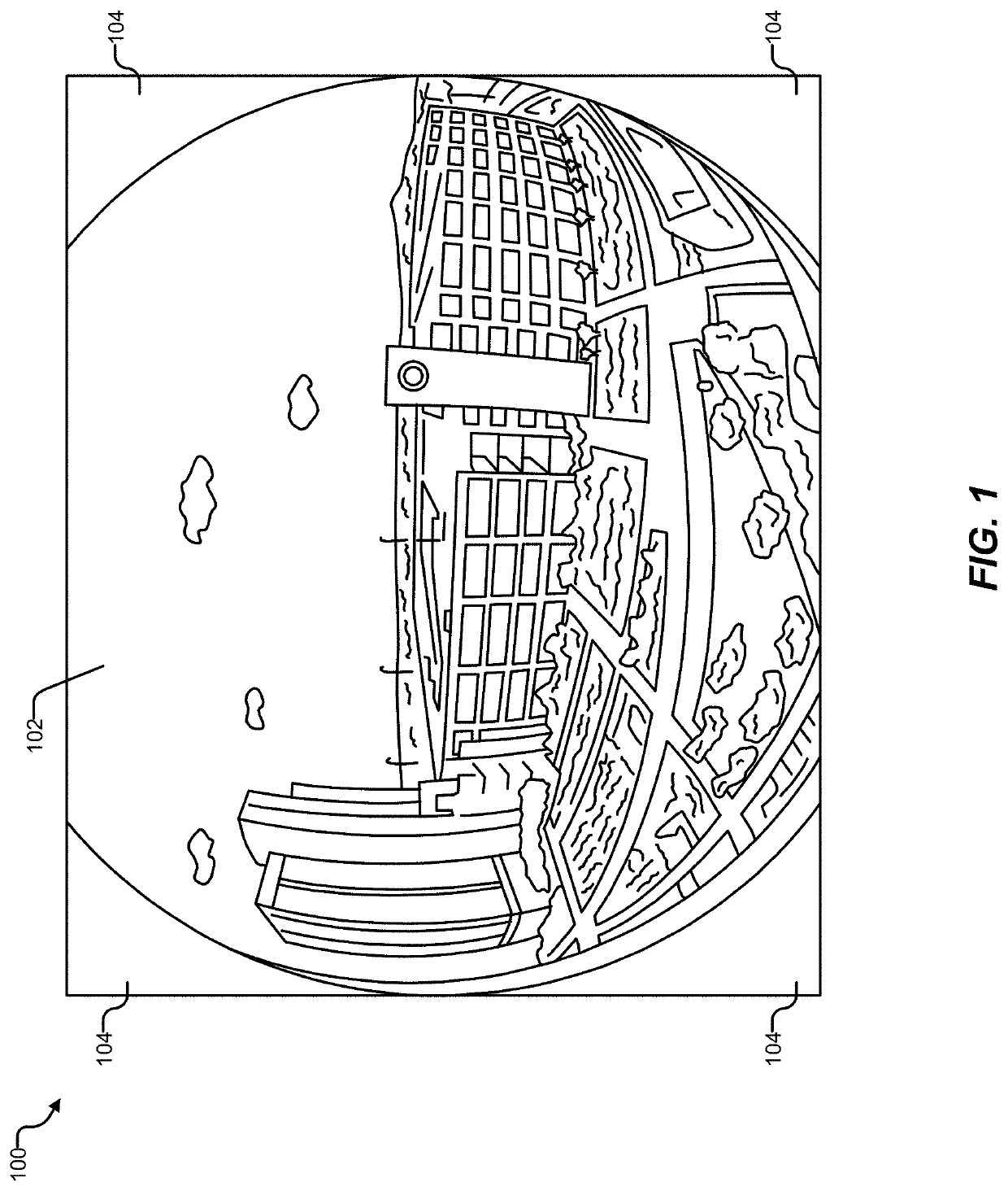 Fisheye rendering with lens distortion correction for 360-degree video