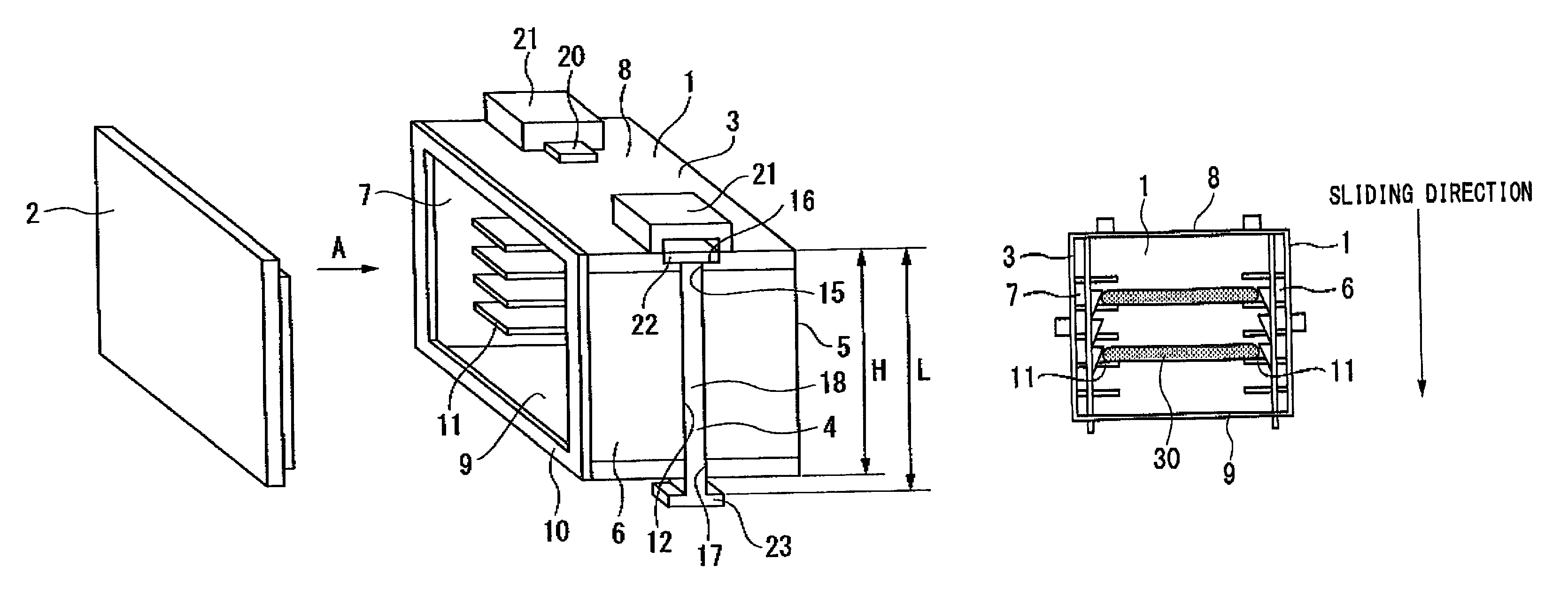 Substrate housing container