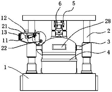 Stirring device facilitating blockage prevention of discharging for chemical machinery