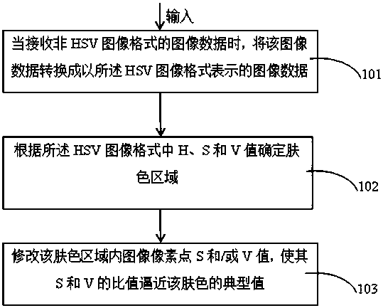 Skin color processing method and device