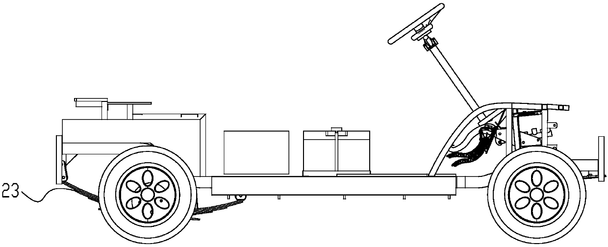 Miniature electric fire fighting truck chassis